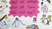 Barnteckningar som visar olika saker som är viktigt för barn.