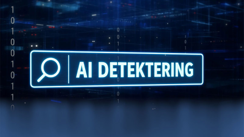 En skylt med ett förstoringsglas och texten 