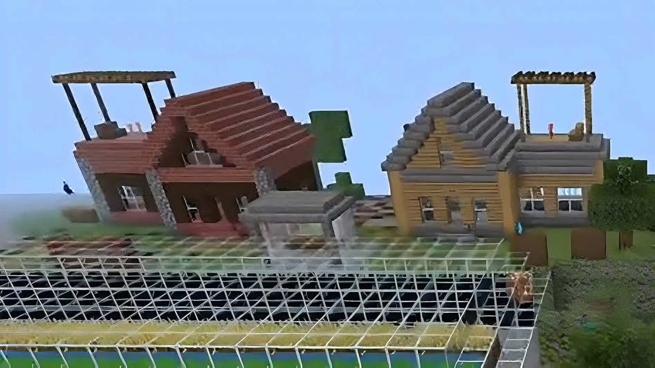 Ett bygge i Minecraft.