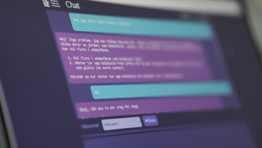 datorskärm med  chat-konversation